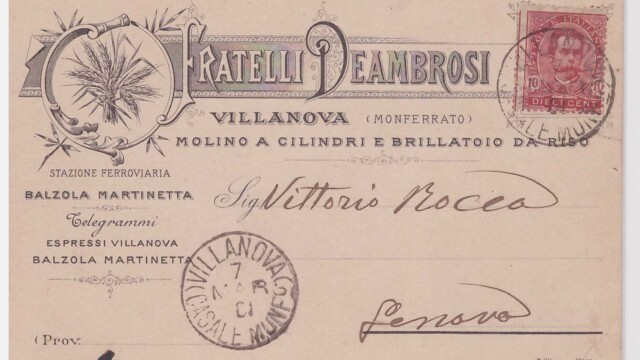 carta postale molino fratelli Deambrosi